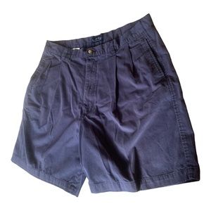 CHARTER ROOM - Club Room - Vintage Y2K Navy Pleated Shorts - Size 36